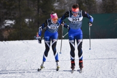 Sadie Bjornsen tags Scott Patterson APU Ski Club #1, Super Tour Finals 2018.