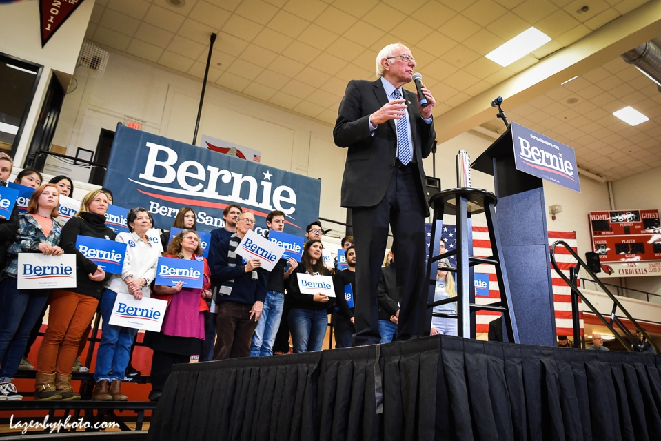 Bernie Sanders campaigns in the 2020 New Hampshire Primary, Claremont, NH, (Feb. 9, 2020).
