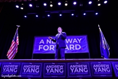 US Presidential candidate Andrew Yang campaigns at the Claremont, NH, Opera House during the 2020 New Hampshire Primary (2/9/2020).