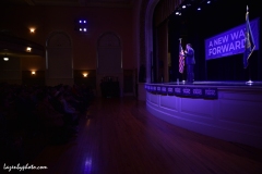 US Presidential candidate Andrew Yang campaigns at the Claremont, NH, Opera House during the 2020 New Hampshire Primary (2/9/2020).