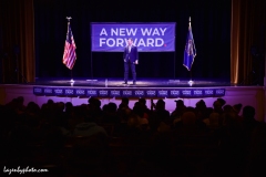 US Presidential candidate Andrew Yang campaigns at the Claremont, NH, Opera House during the 2020 New Hampshire Primary (2/9/2020).