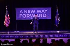 US Presidential candidate Andrew Yang campaigns at the Claremont, NH, Opera House during the 2020 New Hampshire Primary (2/9/2020).