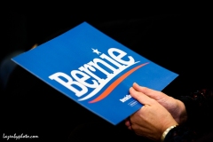 Audience members at Bernie Sanders campaign rally, Claremont, NH, 2020 New Hampshire Primary.