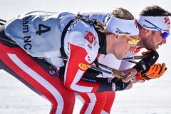 Austrian Nordic Combined team testing wax at FIS Nordic World Championships, Seefeld, Austria.