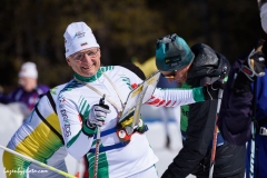 Petar Pankov of Bulgaria, about to start the middle distance race at International Orienteering Federation World Masters Championship, Craftsbury Outdoor Center, Craftsbury, VT.