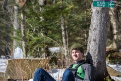 Volunteer on duty, International Orienteering Federation World Masters Championship, Middle 1, Craftsbury Outdoor Center, Craftsbury, VT.