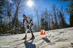 Masters competitor, in the World masters ski orienteering championships,  Craftsbury Outdoor Center, VT.