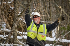 Linemen repairing damage from wind and rains storm that hit central Vermont 12.23.2022