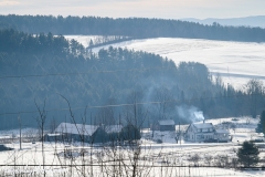 Linemen repairing damage from wind and rains storm that hit central Vermont 12.23.2022