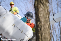 Linemen repairing damage from wind and rains storm that hit central Vermont 12.23.2022