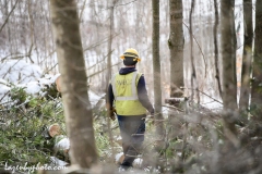 Linemen repairing damage from wind and rains storm that hit central Vermont 12.23.2022