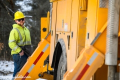 Linemen repairing damage from wind and rains storm that hit central Vermont 12.23.2022