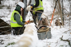 Linemen repairing damage from wind and rains storm that hit central Vermont 12.23.2022