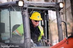 Linemen repairing damage from wind and rains storm that hit central Vermont 12.23.2022
