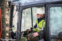 Linemen repairing damage from wind and rains storm that hit central Vermont 12.23.2022