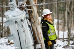 Linemen repairing damage from wind and rains storm that hit central Vermont 12.23.2022